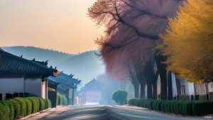 清晨，蓉城市北门某老旧小区，高大的梧桐树遮天蔽日