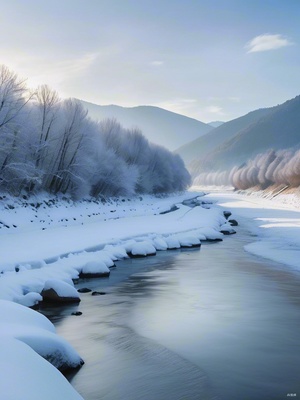 镜头 1：画面：远景描述：连绵起伏的山脉，覆盖着厚厚的积雪，天空中没有一只飞鸟。镜头运动：缓慢推进，展示山脉的广阔和寂静。镜头 2：画面：中景描述：山间小径，雪地上没有足迹，显得格外孤寂。镜头运动：平移镜头，沿着小径移动，强调无人的寂静。镜头 3：画面：特写描述：一艘小船在江面上，船上坐着一位穿着蓑衣、戴着斗笠的老翁。镜头运动：从船的一侧缓缓移动到另一侧，聚焦老翁的身影。镜头 4：画面：中景描述：老翁静静地坐在船上，手持钓竿，专注地望着江面。镜头运动：轻微摇晃，模拟江水的波动。镜头 5：画面：特写描述：钓线垂入江中，水面上飘着几片雪花。镜头运动：静态，聚焦水面和钓线。镜头 6：画面：全景描述：江面宽阔，四周被雪覆盖的山峦环绕，天空中飘落着雪花。镜头运动：缓慢旋转，展示整个江景的宁静与美丽。镜头 7：画面：特写描述：老翁的脸上露出一丝满足的微笑，似乎在享受这份孤独与宁静。镜头运动：静态，捕捉老翁的表情。镜头 8：画面：远景描述：随着夜幕降临，江面上的雪花变得更加明显，老翁的身影在夜色中若隐若现。镜头运动：缓慢拉远，结束画面。这个分镜头脚本是根据诗歌的内容和意境创作的，实际拍摄时可以根据导演的创意和实际情况进行调