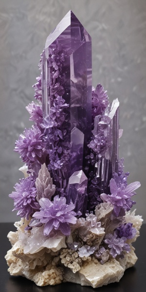 梦幻水晶，紫色水晶簇 ，水晶坛城， 水晶的世界