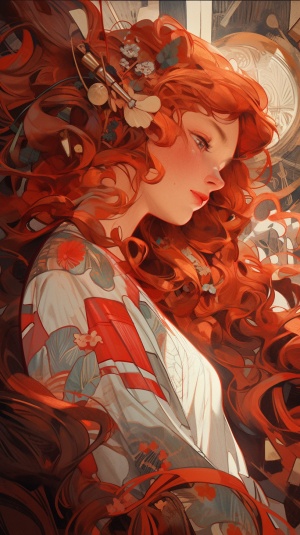 Dynamic Fantasy Art: Fairy Girl with Vibrant Hair