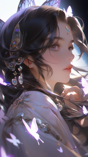 Beautiful anime girl, the goddess of the moon ar 3:5 v 5.1