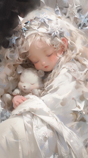 thick acrylic illustration on pixiv，oil paintings，by Kawacy，by john singer sargent，Masterpiece, snowy，sitting in Ice and snow throne，long white hair，European look, baby blue eyes, silver thorns jewelry，famale, delicate face, indifferent expression ，western style, single person, rich details, highest quality, super detailed, Extremely exquisite, the latest pixiv illustrations, delicate decorations, energetic poses, dynamic angles, gorgeous light and shadow ar 3:4