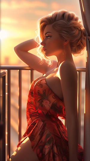 she’s a surreal beauty flirtatiously posing in an open bedroom window for a professional photographer, bathed in the glow of a colorful awe-inspiring sunset, style of old Hollywood glamor pin-ups ar 1:2 chaos 20 q 2 v 5 s 250