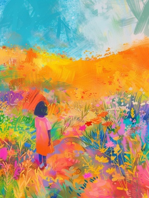 是五彩缤纷的春天呀！春天是充满希望的五颜六色🎯关键词：spring day, an abstract painting of colorful design, the children park, great lawn, josan gonzalez, Henry Matisse's colors, Henry Matisse's lithograph, storybook illustration, cinematic shot, Three-point perspective, ultrafine detail ar 9:16 v 6.0 s 250#midjourney关键词 #Ai绘画 #midjourney #水彩画教程 #春天 #春天来了 #春天画什么 #抬头画春天 #春天主题画 #春天主题创意画 #把春天搬进画