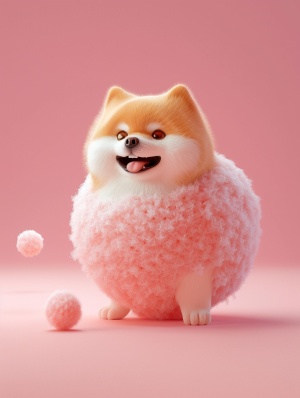 棉花糖小狗pixar animation style, a Shiba in, made of cotton candy material, with a happy expression. The background of the ID photo is pink, with a half side composition. Standing, the whole body is centered, hard light, strong light sense, c4d, 8k. high-definition quality ar 3:4 stylize 750#AI绘画有点东西 #可爱动物 #动物插画 #兔子插画 #可爱插画 #萌宠营业照 #宠物摄影 #玩具收藏 #奇妙的动物 #萌宠 #是宠物更是家人 #midjourney #midjourney关键词 #midjourney学习 #midjourney咒语 #midjourney练习 #Ai绘画 #我和AI有话说