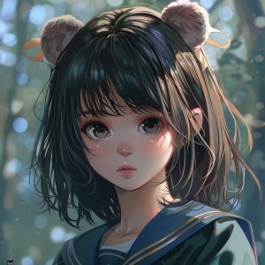 a cute anime bear pattern ar 9:16 v 6.0 style raw