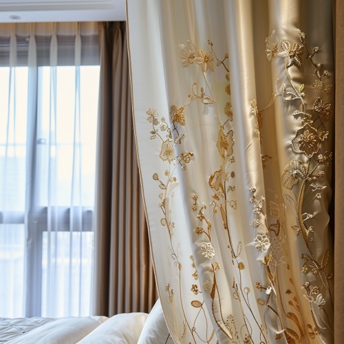 酒店窗帘，独特的刺绣设计
