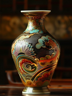 中国传统敦化艺术花瓶