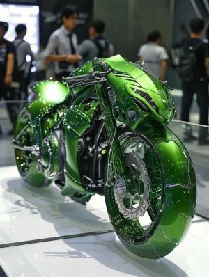 绿色摩托车车展