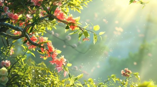 《春日光景》春天，是大地复苏的季节，是万物焕发生机的时刻。每一片新绿的叶子，每一朵绽放的花朵，都在向人们诉说着春天的故事。走进春天的世界，仿佛置身于一个绚丽多彩的画卷之中。柳树舞动着翠绿的枝条，像是春天的使者，迎接着温暖的阳光。桃花、杏花、梨花竞相开放，红的像火，粉的像霞，白的像雪，如诗如画，美不胜收。春风轻拂着面庞，带来了花的芬芳和泥土的气息，让人心情愉悦，沉醉其中。春日的天空湛蓝如宝石，洁白的云朵像棉花糖一样飘浮其中。阳光透过树叶的缝隙洒下，形成一片片光斑，如同金色的鳞片。鸟儿在枝头欢唱，告诉人们春天的到来。草地在阳光的照耀下显得格外翠绿，像是一块柔软的绿色地毯。人们纷纷走出家门，感受春天的温暖，孩子们在草地上嬉笑玩耍，年轻人们三两成群畅谈说笑着，老人则在公园里晒太阳、锻炼，人们都在享受着这美好的春光。春天也是播种的季节，农民们在田地里辛勤劳作，播下希望的种子，期待着秋天的丰收。在这个充满希望的季节里，一切都显得那么美好，让人对未来充满了无限的憧憬。春日的光景如同一首优美的诗，一幅绚丽的画。它让人们感受到生命的蓬勃与活力，也让人们懂得珍惜和感恩。让我们沐浴在春天的阳光下，感受着春风的拥抱，去迎接新的挑战，