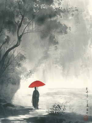烟雨笼罩的江南，少年公子一人执伞独步天下。