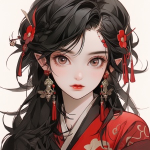 亚洲美女精灵耳朵现代服饰