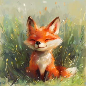 小狐狸，高兴