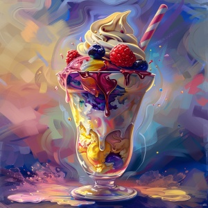 画一个特大冰淇淋