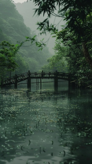 夏夜低沉的云雾里 往事更迭一季闷不吭声的浮萍 摇曳着欲说还静窗帘它揉碎了灯影 揉不灭的心意而你微笑沉默如谜 这一刻最难译微风悄悄拨弄思绪 山谷窃窃低语河水洗掉了足印 回忆都成了透明不忍心拆穿的姓名 模糊一段身影把往事都埋进竹林 埋掉一切痕迹