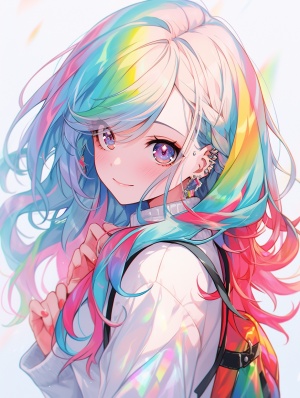 彩虹发色的少女