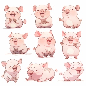 小猪多样表情