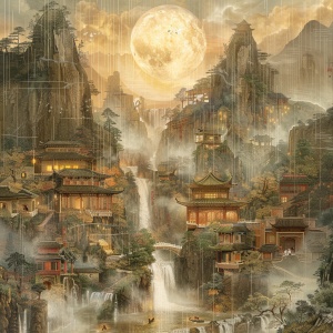 一轮古月照中国，白水泉边日月明，雨辰震动君羊群