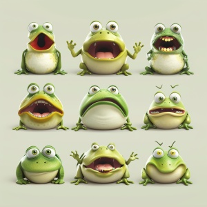 青蛙人表情包，动态图，搞笑