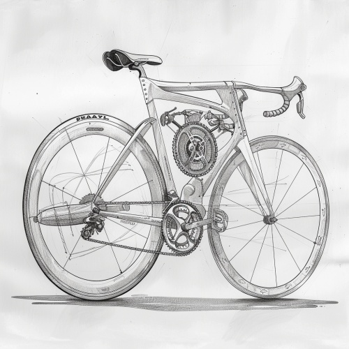 画一台TT计时自行车