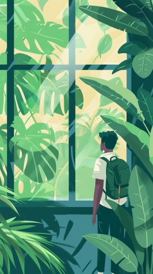校园墙海报绿色体现校园文化可以有很多的消息或者弹窗与校园文化有关的图案，插画风有一点植物点缀体现青春活力