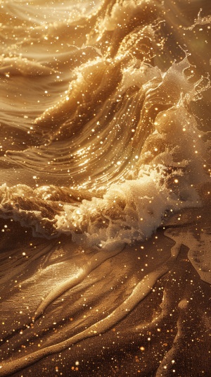土色和金色金沙漩涡，发着闪烁之光