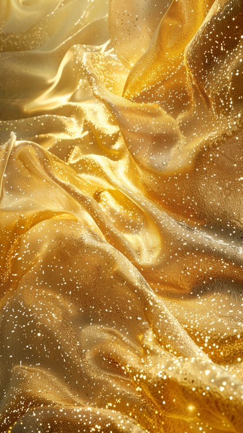 黄色和金色金沙漩涡，发着闪烁之光