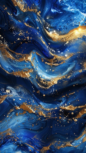 蓝色和金色金沙漩涡