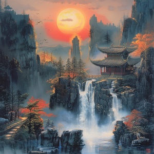 白水泉边日月明，一轮古月照中国