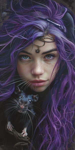 紫毛，闪电呆毛，世界上最帅气的女鼠鼠