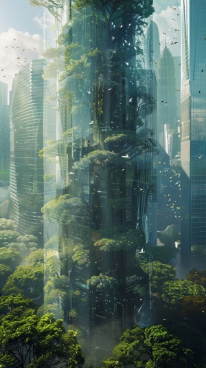 未来上海半透明科技自然