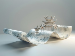 Unfurling the Fantastical 3D Antique: A Chinese-Chic Glass Scroll