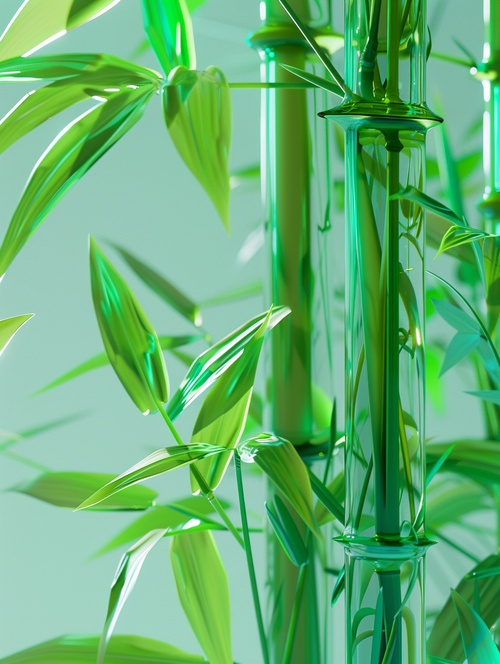 Close-up,future organic bamboo 2 kinds of plant design sense digital plant volume and line contrast glass metal texture neon light,surreal,light fluorescencetransparent plastic,opticssurrealismcompositionfluorescent bright,ultra detailswhite background 3d artc4d behance,hyperrealblenderoctane render behavior studio lighting8k,hd