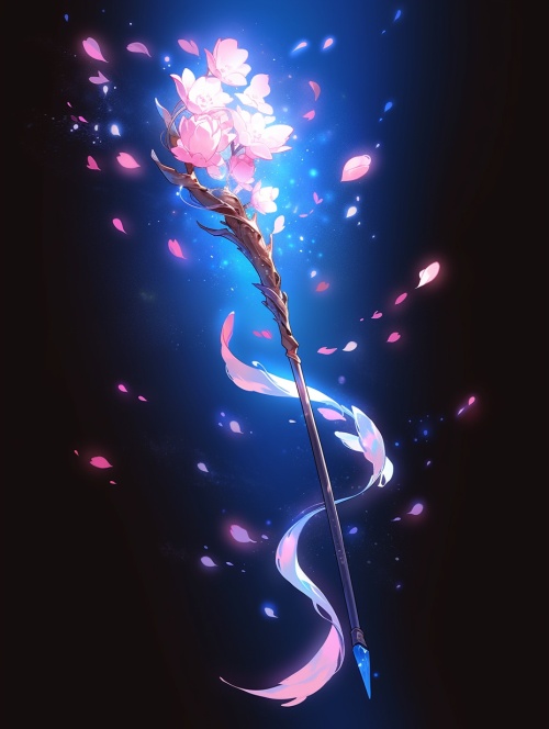 魔法法杖，花瓣