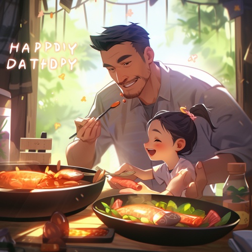一位中国人男子，父亲节快乐！爱你哟！💖