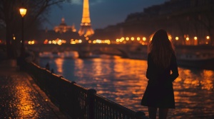 我很自信，很漂亮地，很优雅地在巴黎的夜晚奔跑