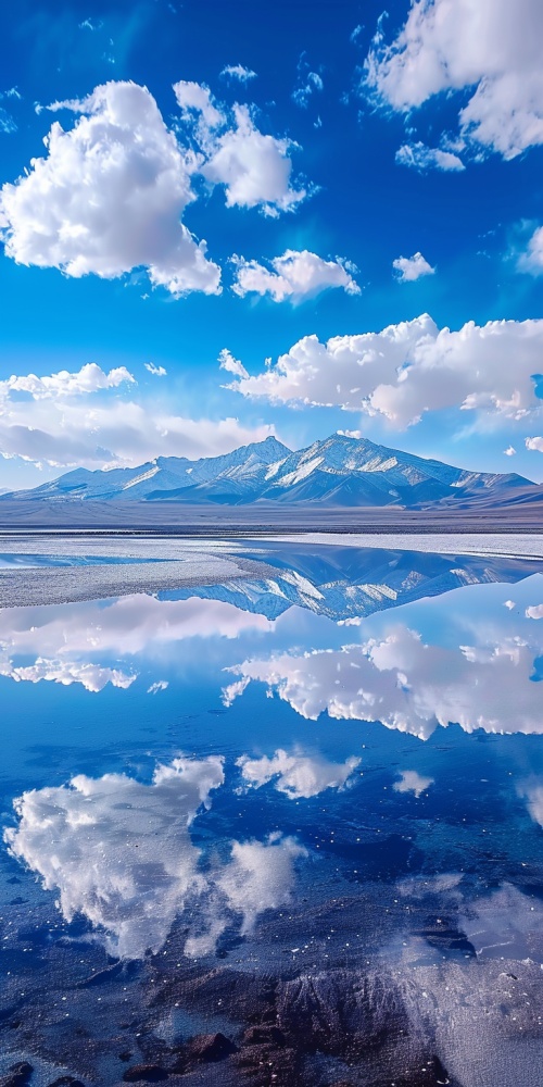 茶卡盐湖风景、天空之镜广告宣传片，超高清画质，32K