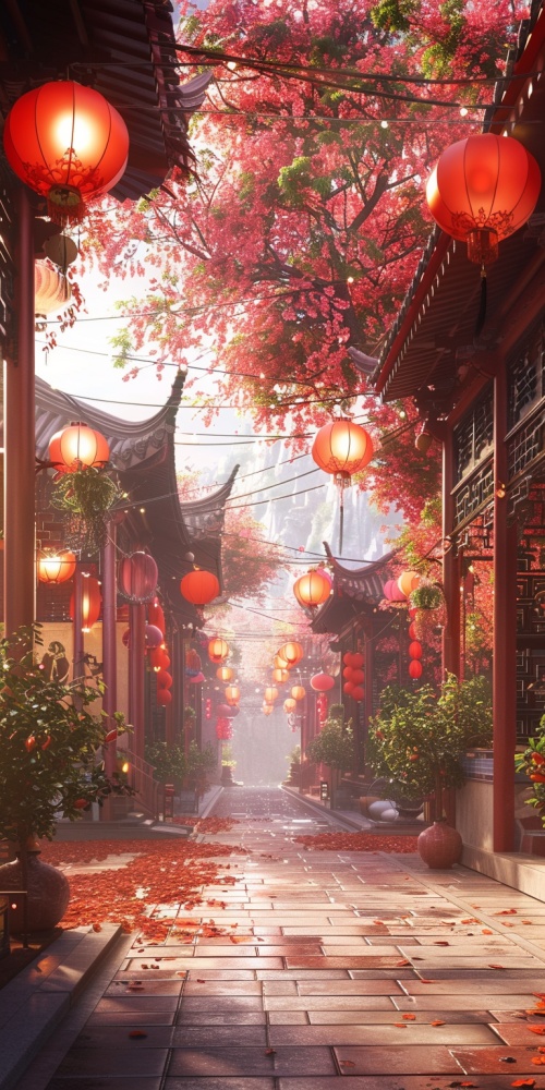 中国风情街美女风景