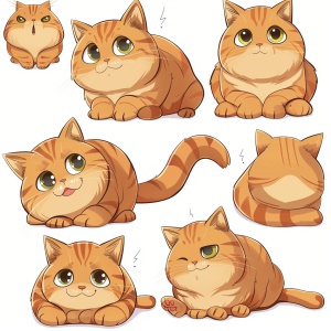 Kawaii Fat Ginger Kitten by Akira Toriyama