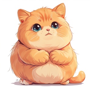 Kawaii Fat Ginger Kitten by Akira Toriyama