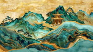 Golden-Blue-Green Mountain: Chinese Embroidery Craft