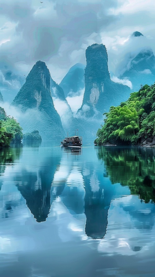 桂林山水，美如仙镜
