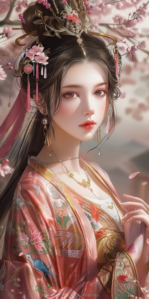 中国古典美女之红色金殿