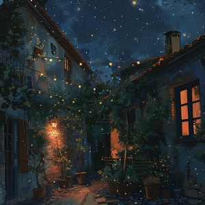 乡下农村的夜空和星星