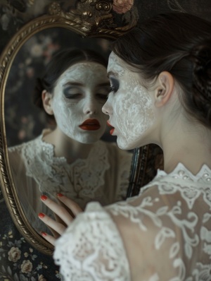 画皮，镜子里面的美女，一个美女后背
