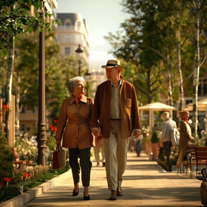 French Couple Wanders Paris Olympic Village