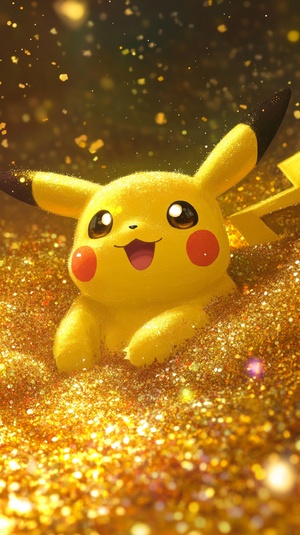 yellow pikachu laying on a bed of gold glitter, pikachu on acid, pikachu in space, pikachu in a forest, a pikachu in a forest, concept art of pikachu, pikachu, illustration pokemon, 🐿🍸🍋, shiny golden, mika pikazo, surprised pikachu, pikachu as jesus, isometric pikachu figure, detective pikachu, real life pikachu