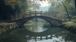 风景 小桥 溪水 治愈