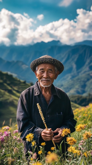 |镜号|景别|画面内容|台词|时长||-|-|-|-|-||1|全景|一片开阔的芳洲，绿草如茵，繁花似锦，远处山峦起伏，天空湛蓝。|无|5s||2|中景|一位老者手持藜杖，慢慢地踱步而来。|杖藜徐步立芳洲|4s||3|近景|老者的面容安详，目光悠然地看着四周的美景。|无|3s||4|特写|藜杖上的纹理清晰可见，老者的手紧紧握着。|无|2s||5|中景|老者在芳洲中央停下脚步，微风拂过他的衣衫。|无|4s||6|全景|以老者为中心，展现周围生机勃勃的景象。|无|5s|