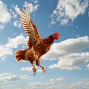 鸡在天上飞